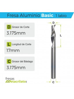 FRESA CORTE ALUMINIO BA317