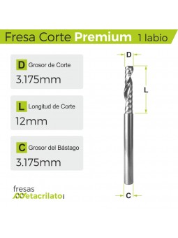 Fresas para metacrilato P312