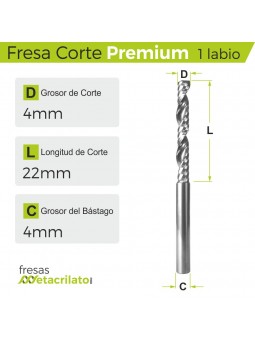 FRESA CORTE ACRILICO P422